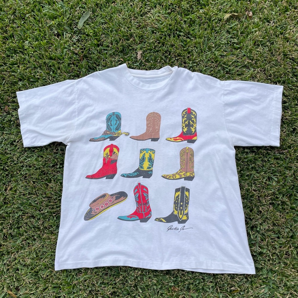 Rare Vintage Jo Jackie T- Shirt Cowboots